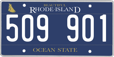 RI license plate 509901