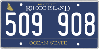 RI license plate 509908