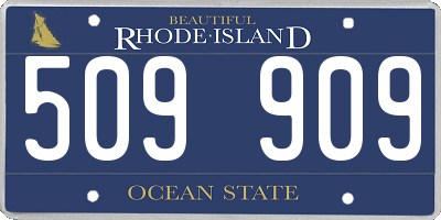 RI license plate 509909