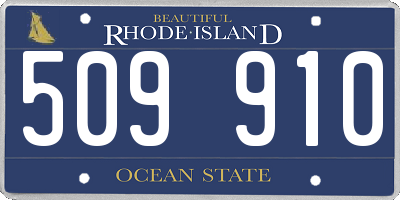 RI license plate 509910