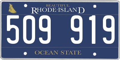 RI license plate 509919