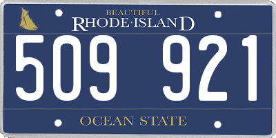 RI license plate 509921