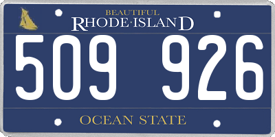 RI license plate 509926