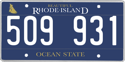 RI license plate 509931