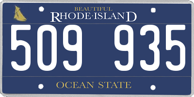 RI license plate 509935