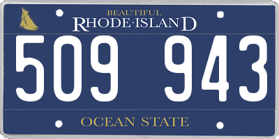 RI license plate 509943