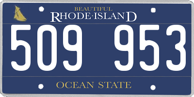 RI license plate 509953