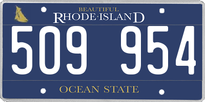 RI license plate 509954