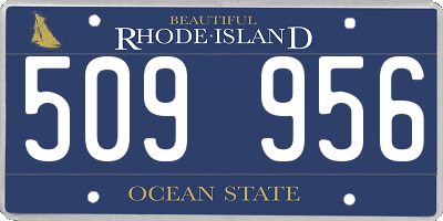 RI license plate 509956