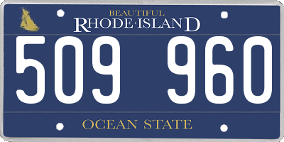 RI license plate 509960