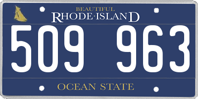 RI license plate 509963