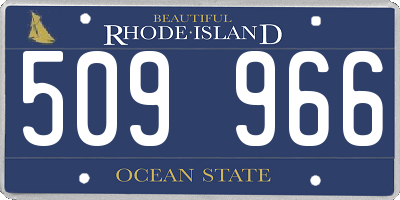 RI license plate 509966