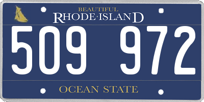 RI license plate 509972