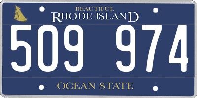 RI license plate 509974