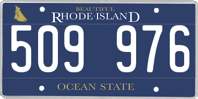 RI license plate 509976