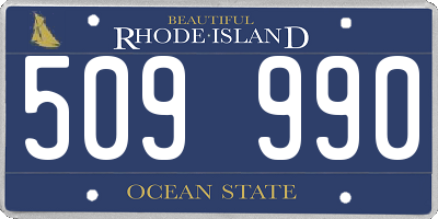 RI license plate 509990