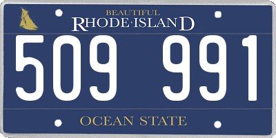 RI license plate 509991