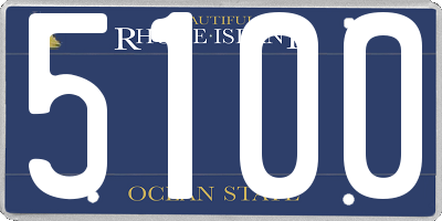 RI license plate 5100