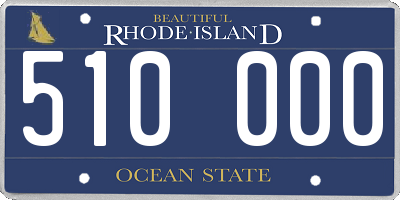 RI license plate 510000