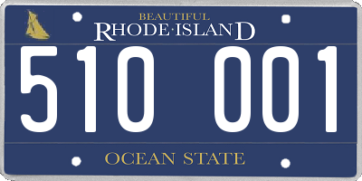 RI license plate 510001