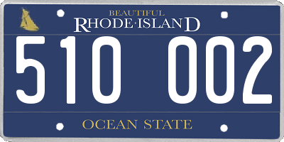 RI license plate 510002