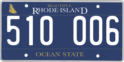 RI license plate 510006
