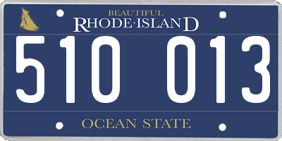 RI license plate 510013