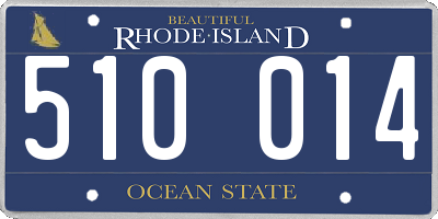 RI license plate 510014