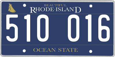 RI license plate 510016