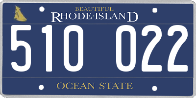 RI license plate 510022