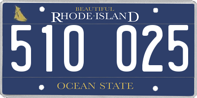 RI license plate 510025
