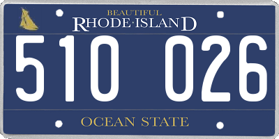 RI license plate 510026