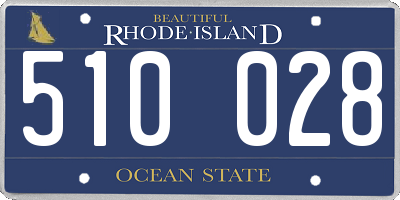 RI license plate 510028