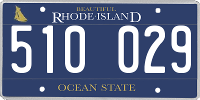RI license plate 510029