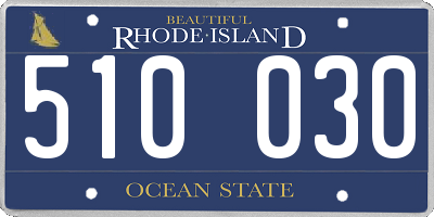 RI license plate 510030