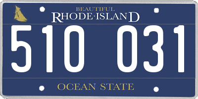 RI license plate 510031