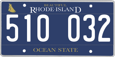 RI license plate 510032