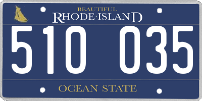 RI license plate 510035
