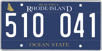 RI license plate 510041