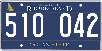 RI license plate 510042