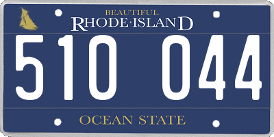 RI license plate 510044