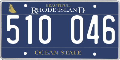 RI license plate 510046