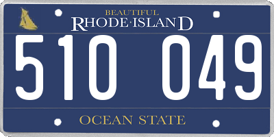 RI license plate 510049