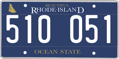 RI license plate 510051