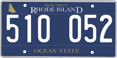 RI license plate 510052