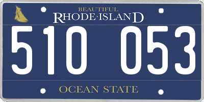 RI license plate 510053