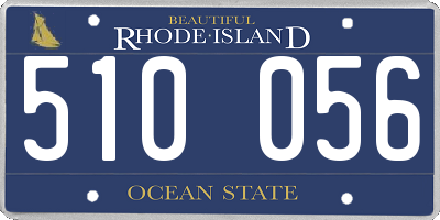 RI license plate 510056