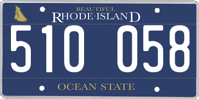 RI license plate 510058