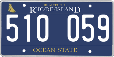 RI license plate 510059