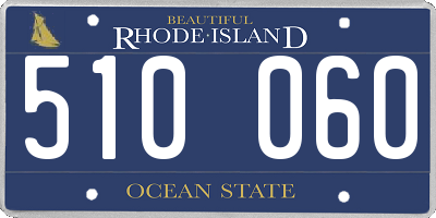 RI license plate 510060